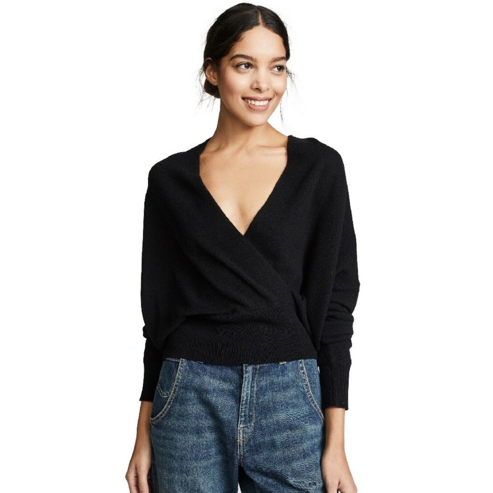 ❤️SOLD❤️Nili Lotan Lakota Cashmere Wrap Black - Picture 4 of 10